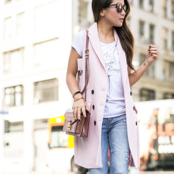 Marissa Webb Jackets & Blazers - Marissa Webb Pink Cutout Vest